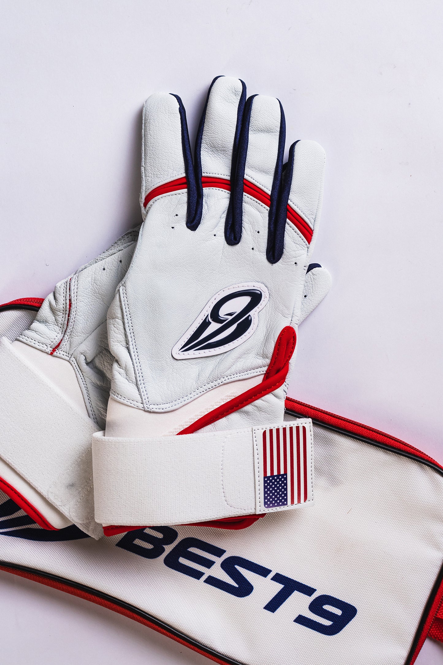 Best9 Long Cuff Premium Batting Gloves - USA Series