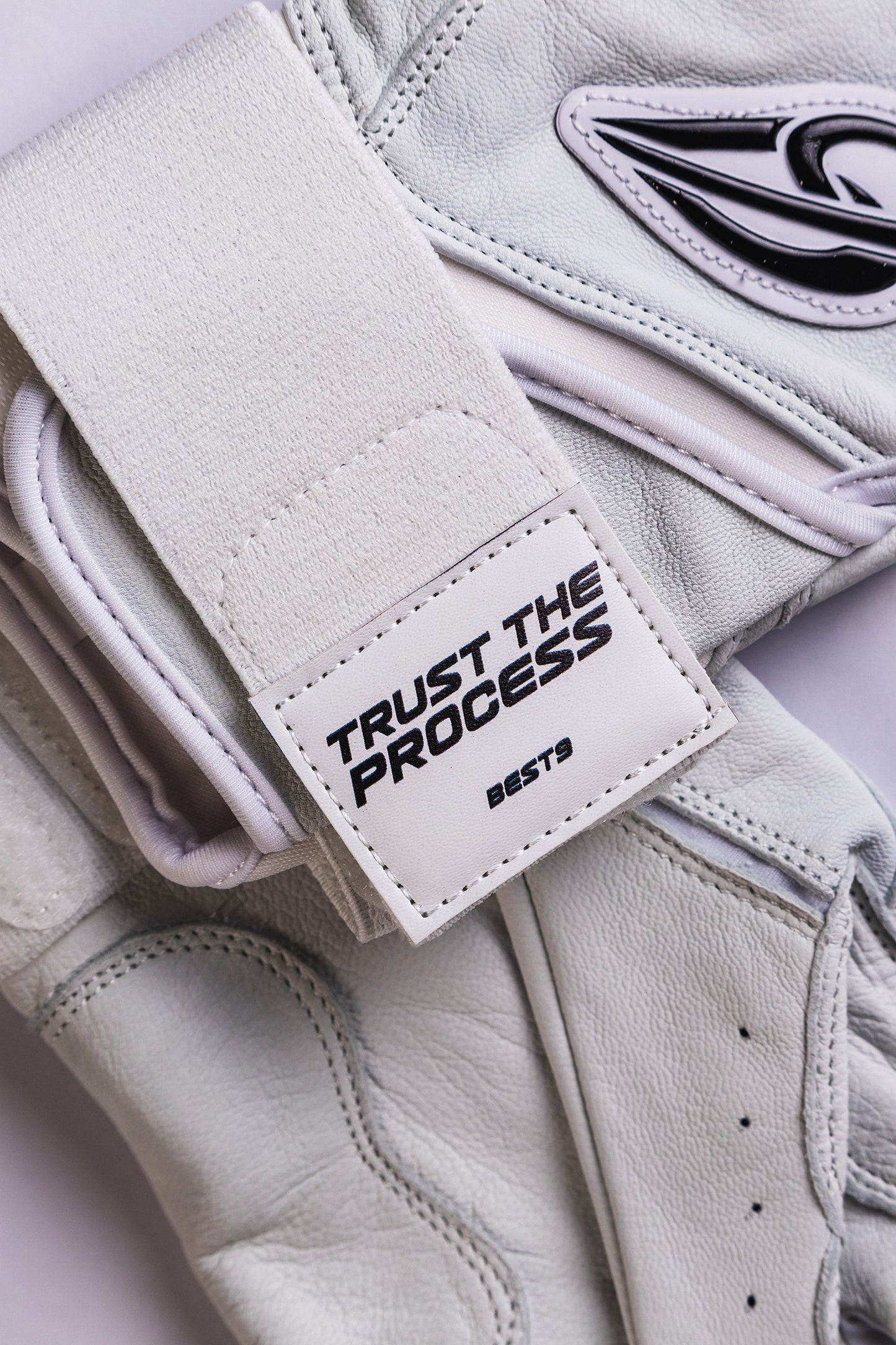 Best9 Long Cuff Premium Batting Gloves - White