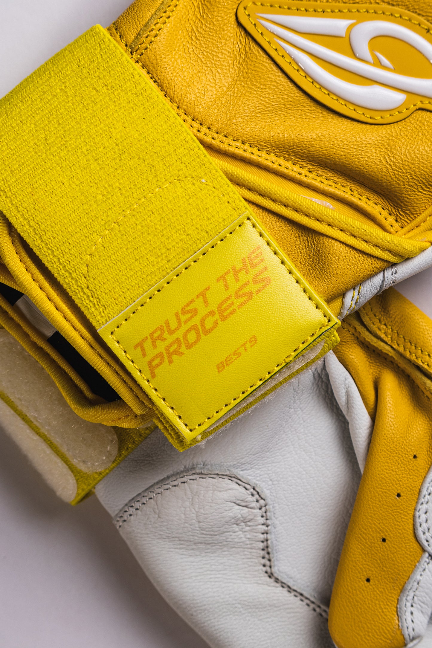 Best9 Long Cuff Premium Batting Gloves - Yellow