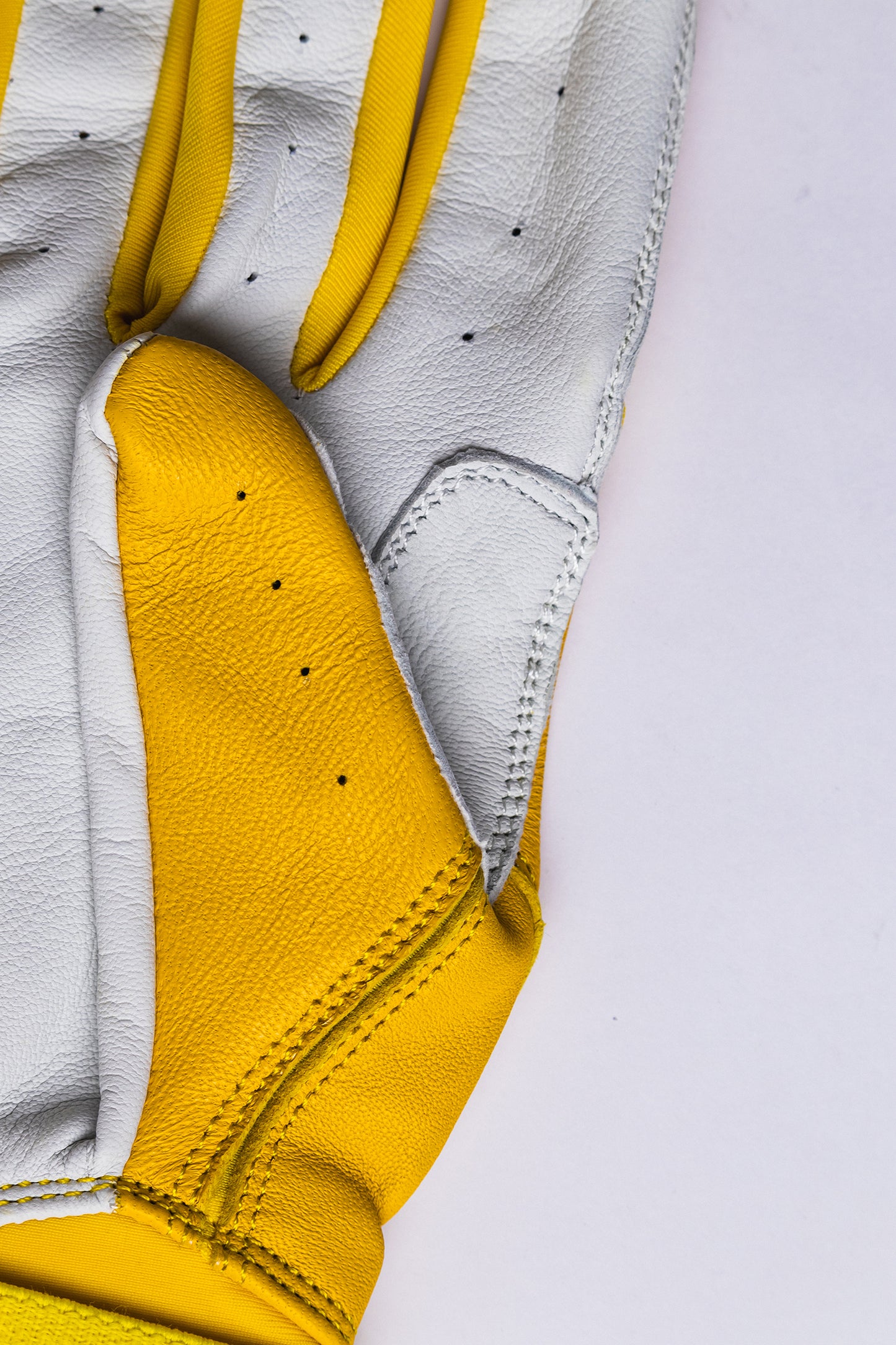 Best9 Long Cuff Premium Batting Gloves - Yellow
