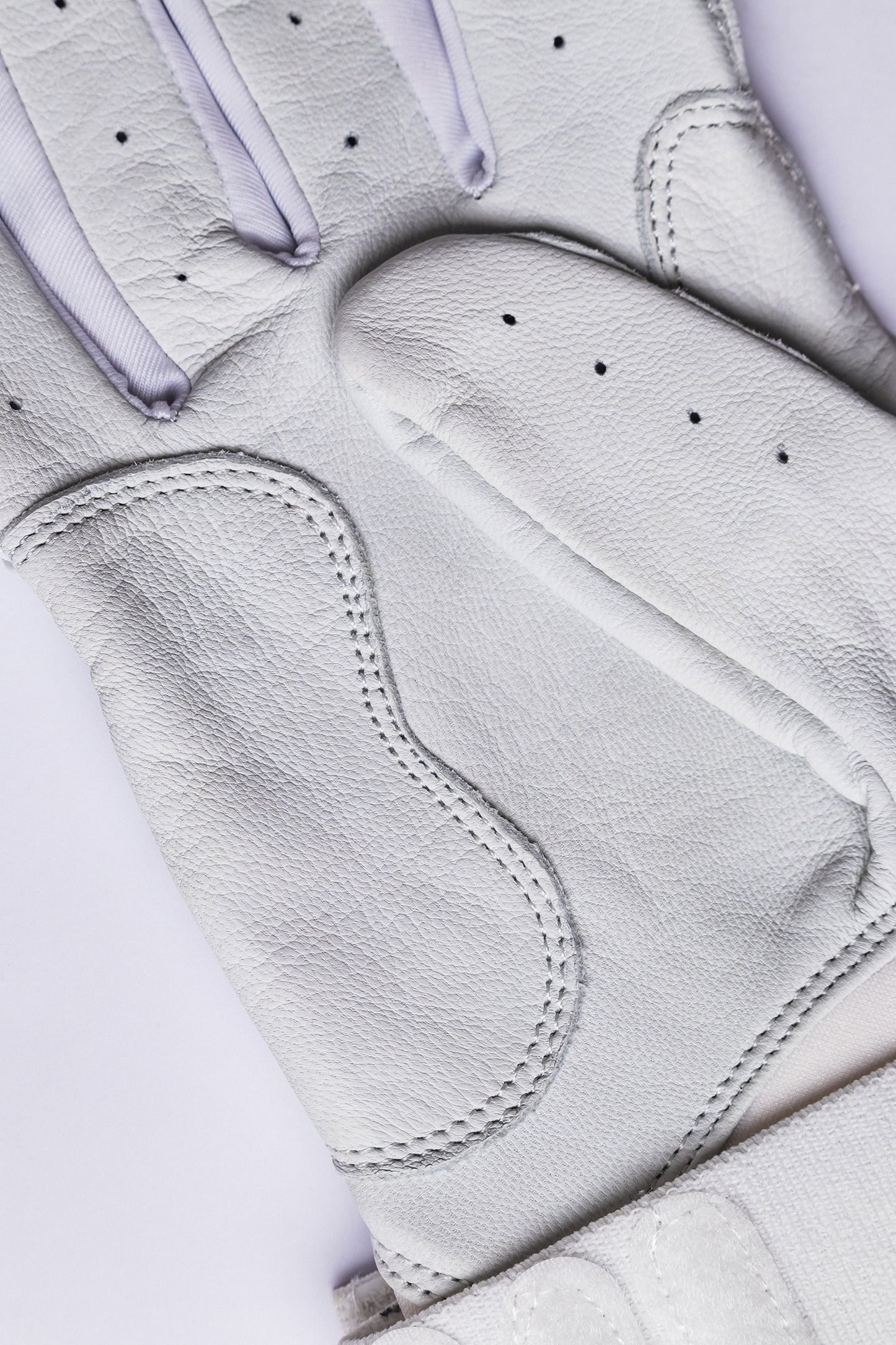 Best9 Long Cuff Premium Batting Gloves - White