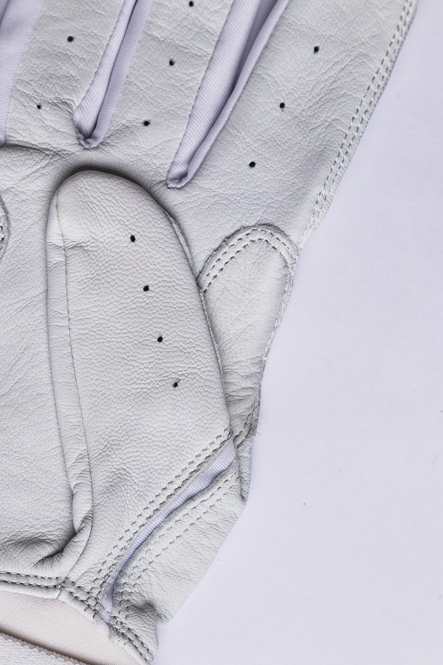 Best9 Long Cuff Premium Batting Gloves - White