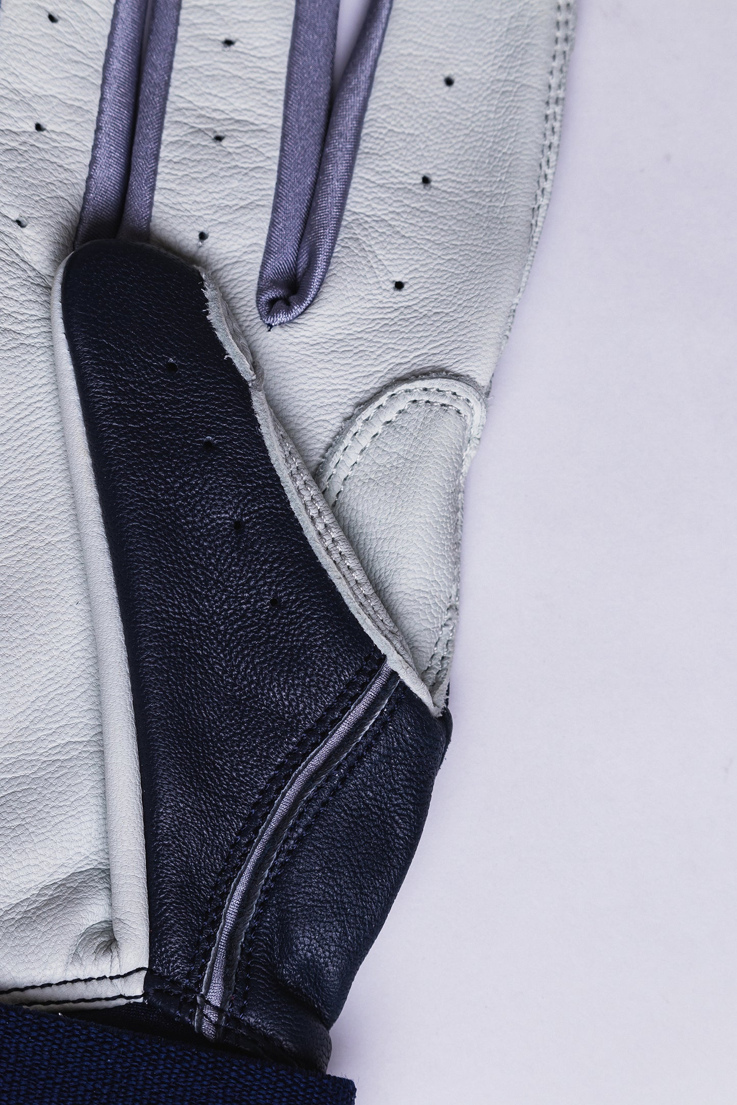 Best9 Long Cuff Premium Batting Gloves - Navy/Gray