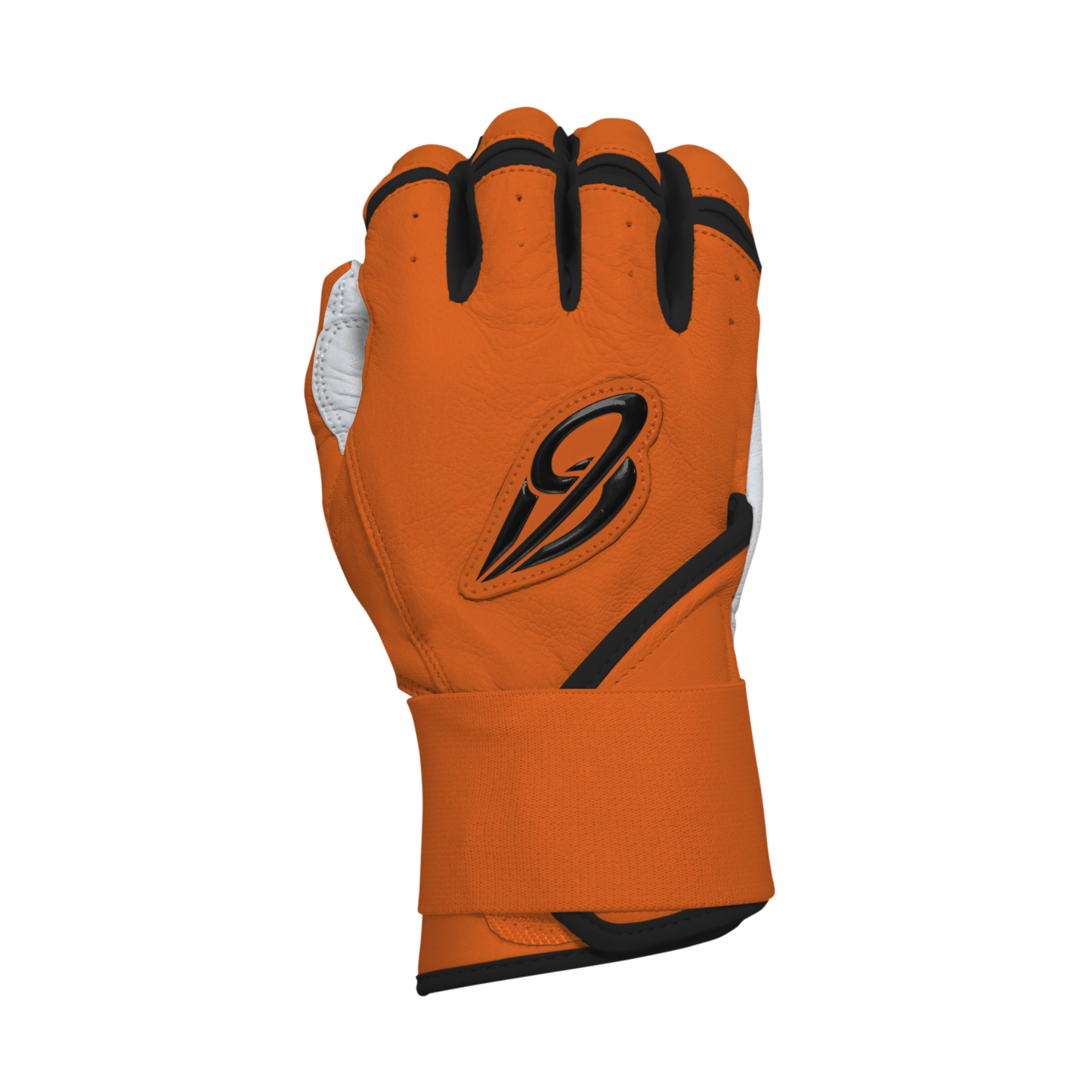 Best9 Long Cuff Premium Batting Gloves - Orange
