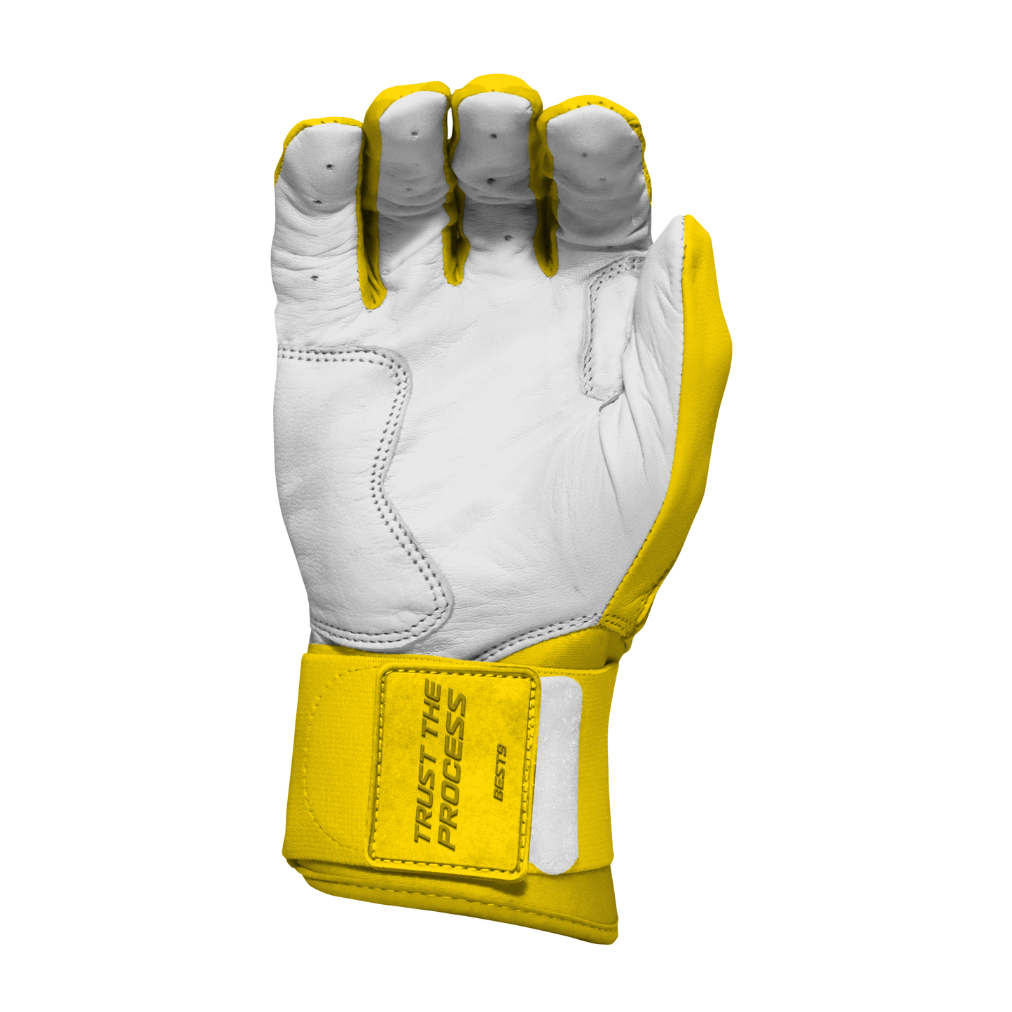 Best9 Long Cuff Premium Batting Gloves - Yellow