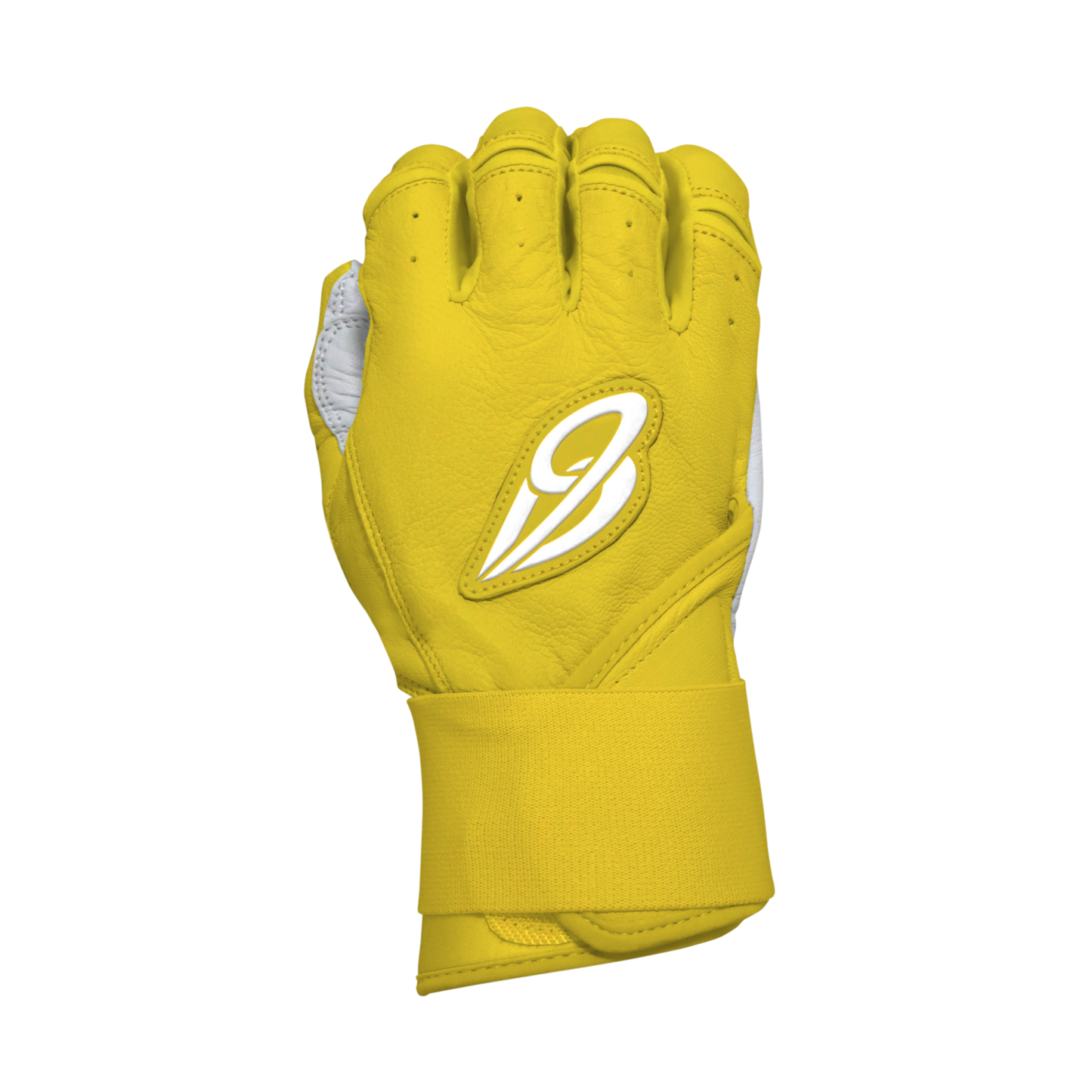 Best9 Long Cuff Premium Batting Gloves - Yellow
