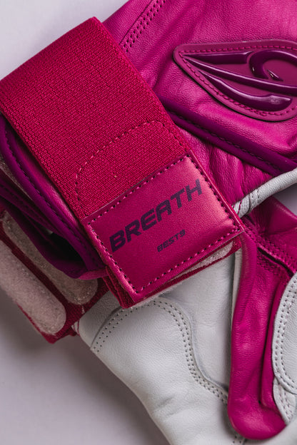 Best9 Long Cuff Premium Batting Gloves - Pink