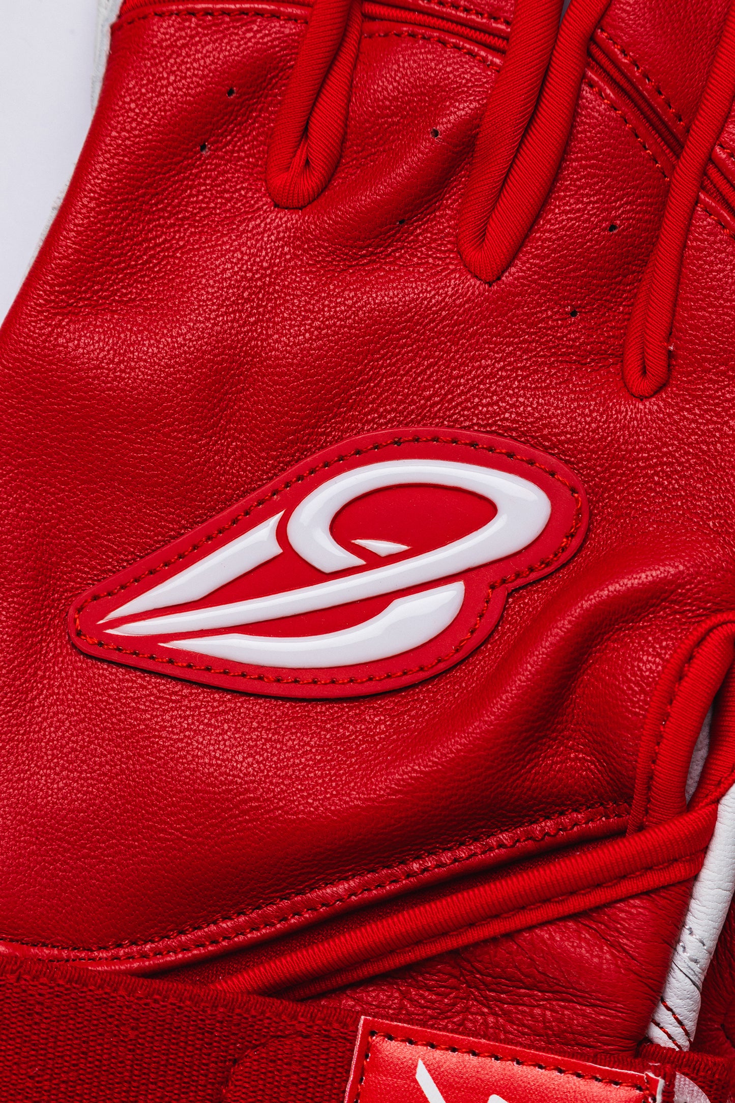 Best9 Long Cuff Premium Batting Gloves - Red