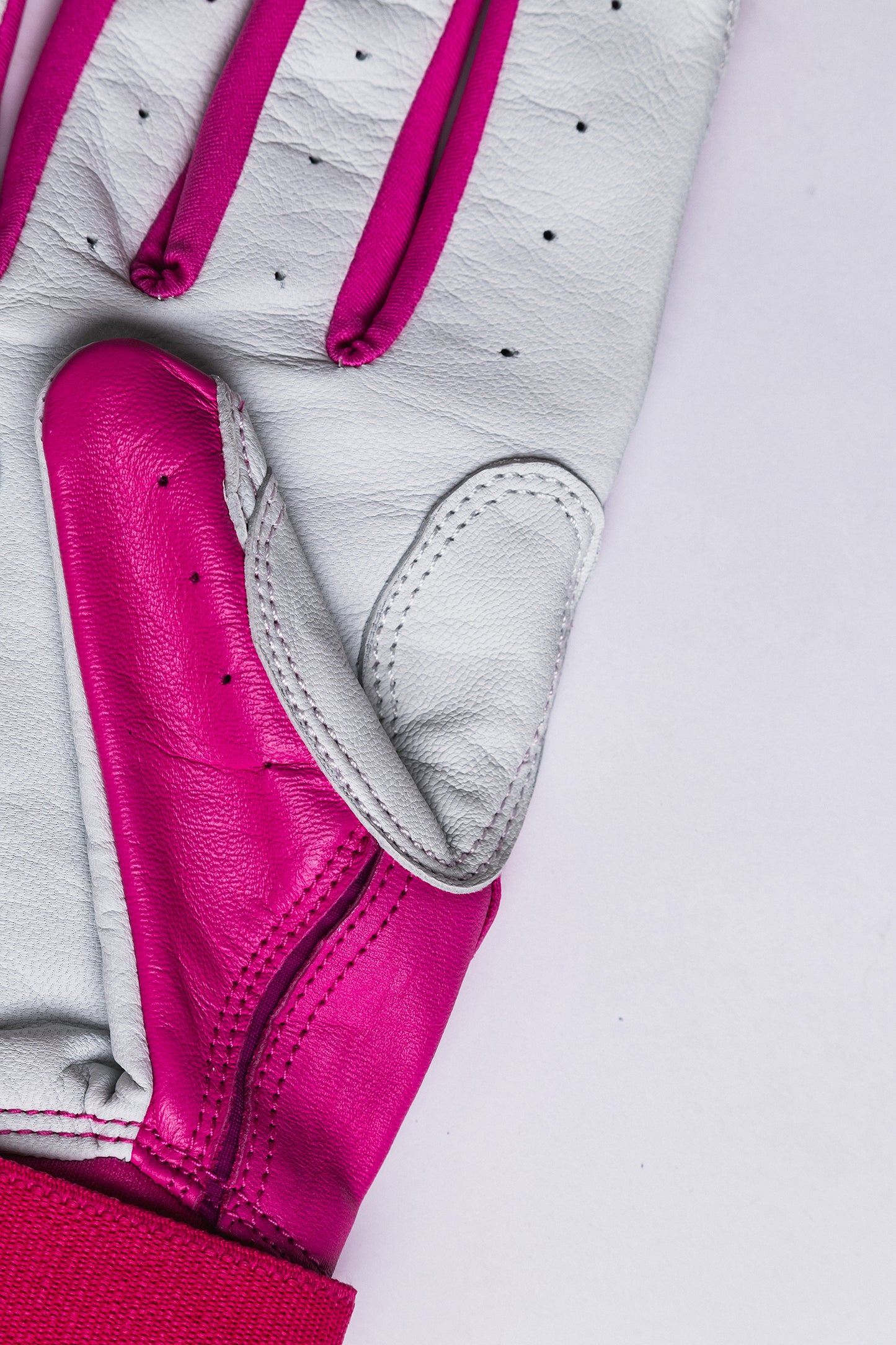 Best9 Long Cuff Premium Batting Gloves - Pink