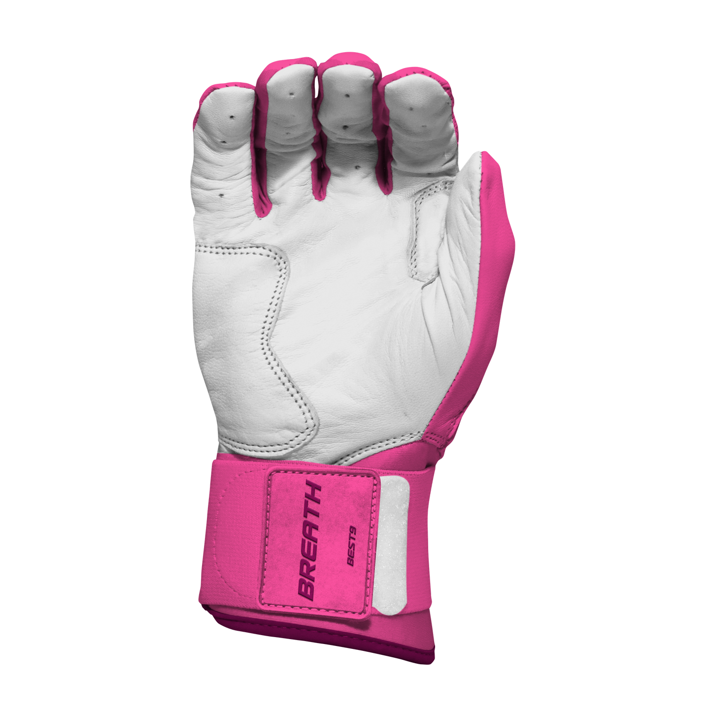 Best9 Long Cuff Premium Batting Gloves - Pink