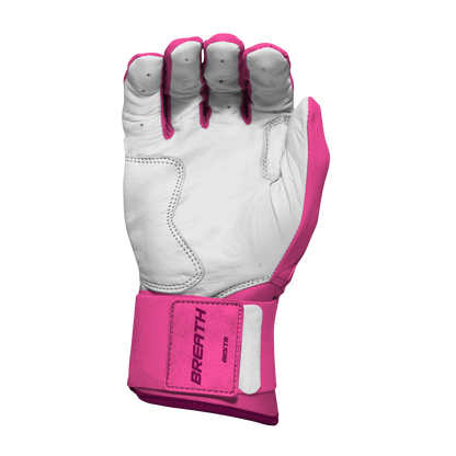 Best9 Long Cuff Premium Batting Gloves - Pink