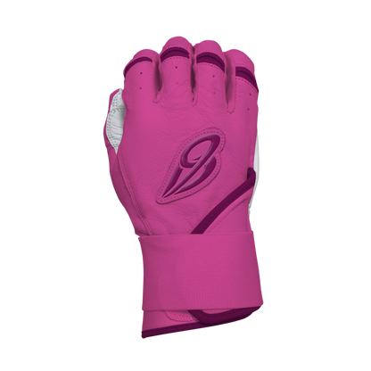 Best9 Long Cuff Premium Batting Gloves - Pink